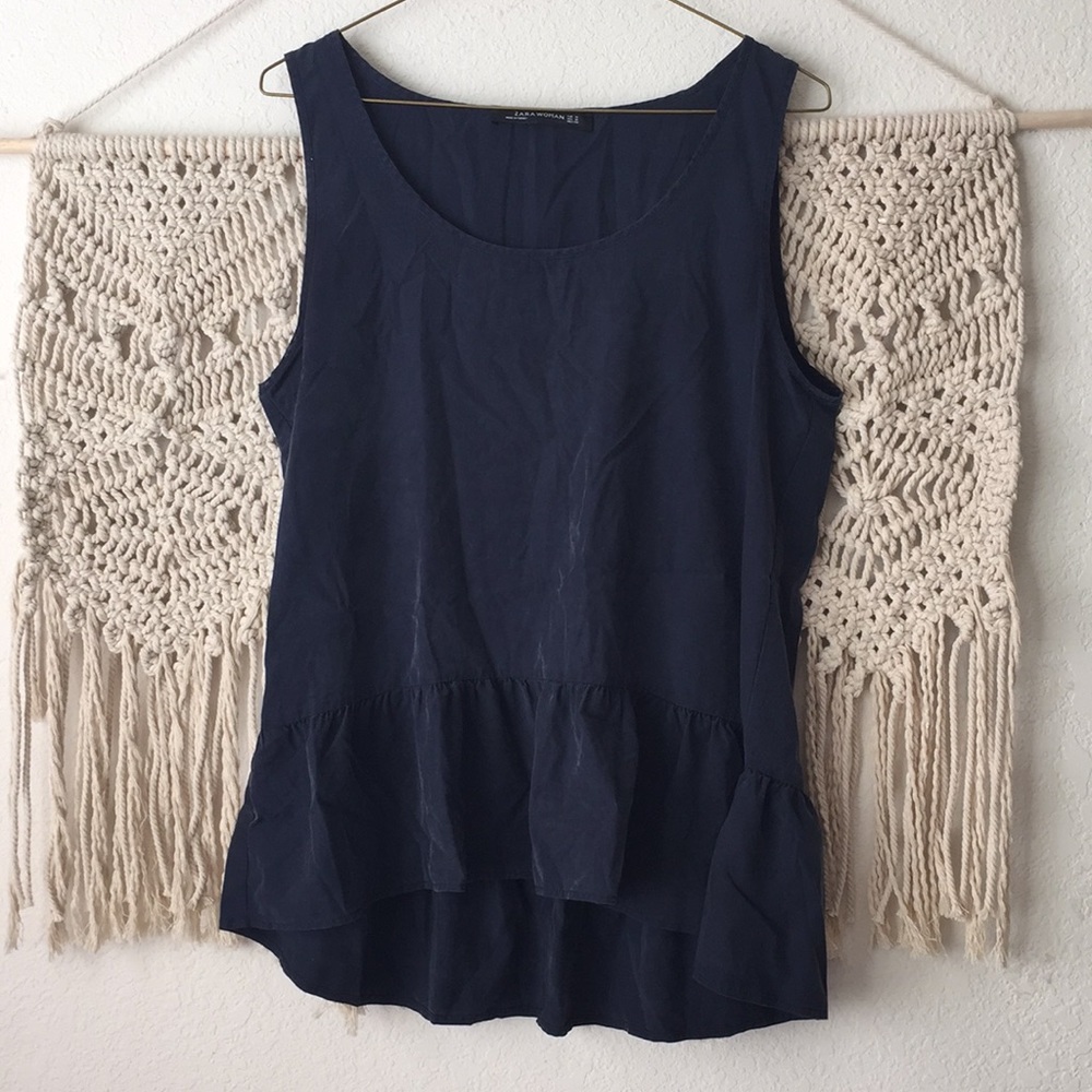 Zara Woman Ruffle Tank Top